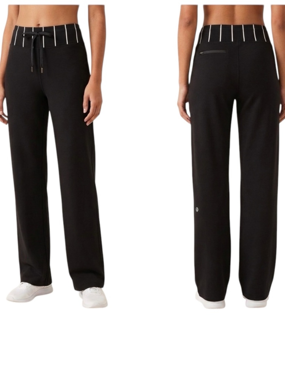 Lululemon Pull-on Drawstring Athleisure Knit Pants Black Size 8